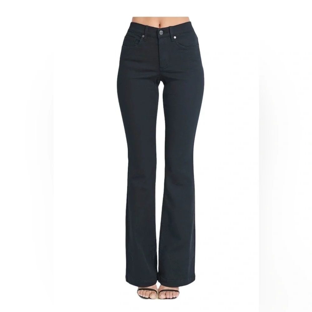 VENUS Women’s Black Cotton Stretch Boot Cut Jeans Festival Concert size 2S EUC